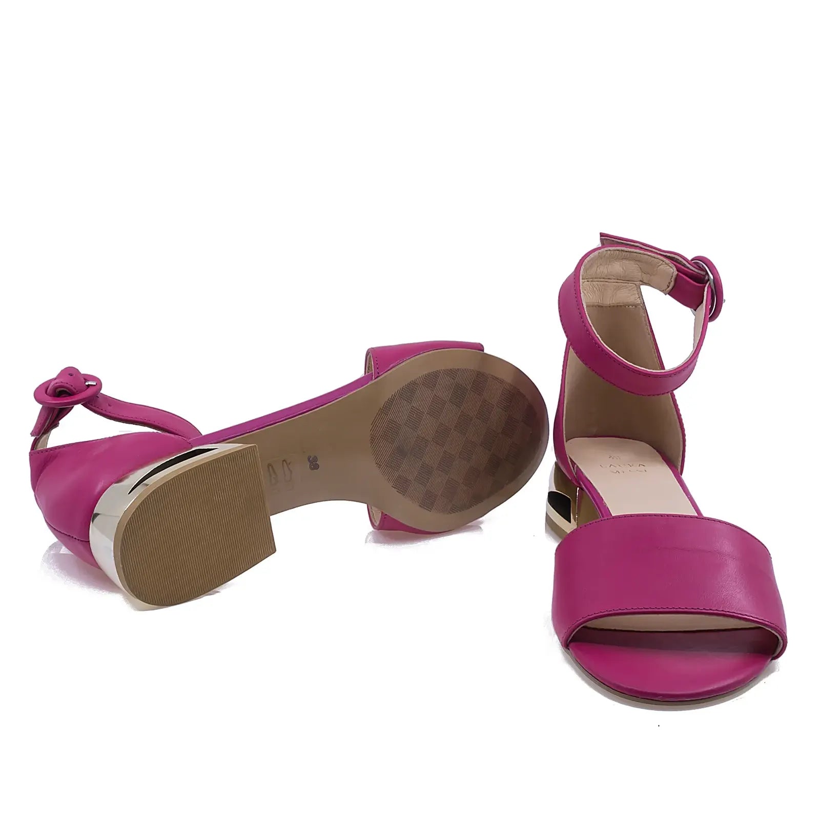 Sandale dama casual piele naturala D2143 ciclam