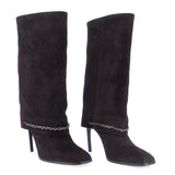 Cizme dama elegante Anna Viotti piele intoarsa D123-M1917Y-X166R-2 maro