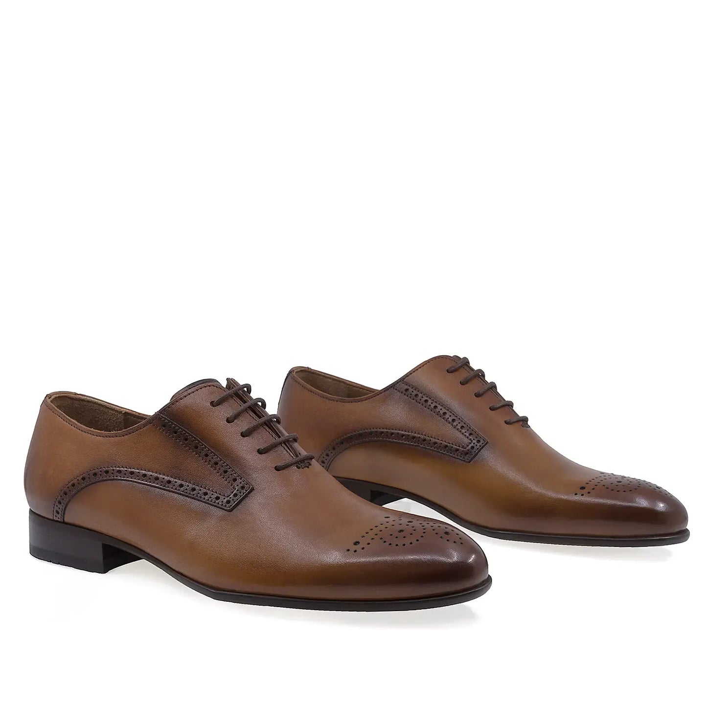 Pantofi barbati eleganti Goretti piele naturala B32703 coniac