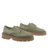Pantofi Dama Casual Anna Viotti Piele naturala D12-482 verde