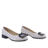 Pantofi dama eleganti Kordel piele lacuita D2790 crem