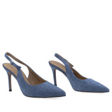 Pantofi dama eleganti Anna Viotti piele intoarsa D105-B149D-270-W171 albastru