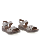Sandale dama casual Anna Viotti piele naturala D72-1401 bej