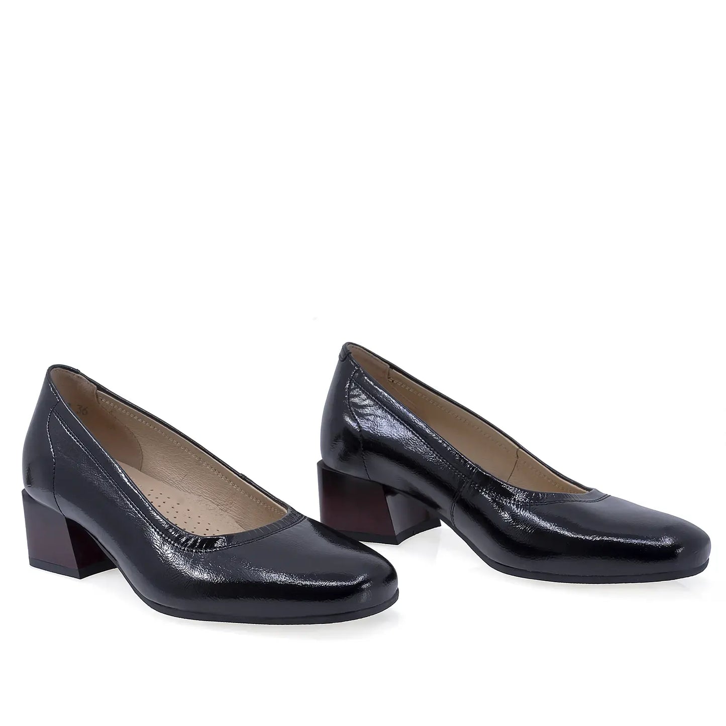 Pantofi dama eleganti Anna Viotti piele lacuita D63-1017 negru