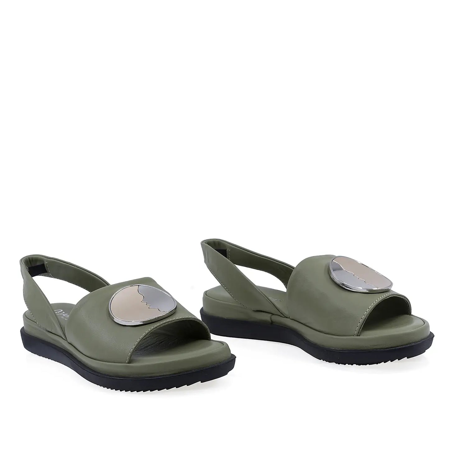 Sandale dama casual Anna Viotti piele naturala D30-217 verzi