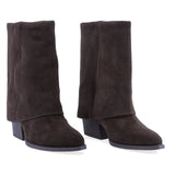 Cizme Dama Casual Anna Viotti Piele Intoarsa D115-2380-29R-02 maro