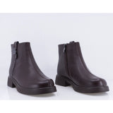 Ghete dama casual Anna Viotti piele naturala D111-5E99252-1 maro