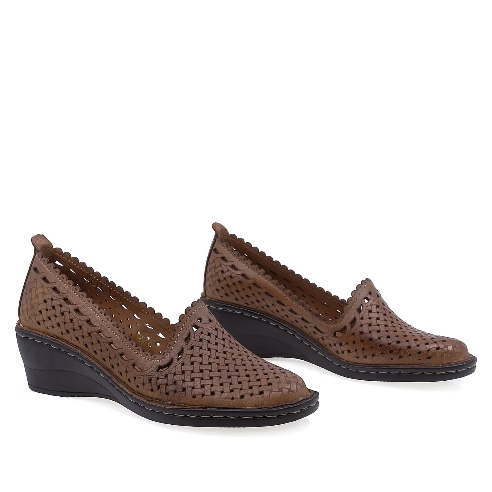 Pantofi Dama Casual Anna Viotti Piele naturala D5011-1-04 maro