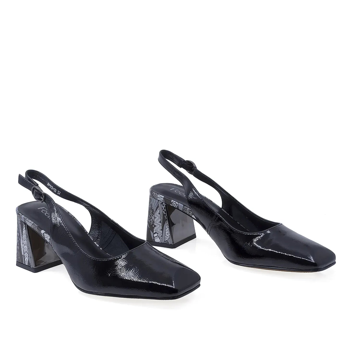 Pantofi dama eleganti Feeling piele lacuita D26-513-02 negru