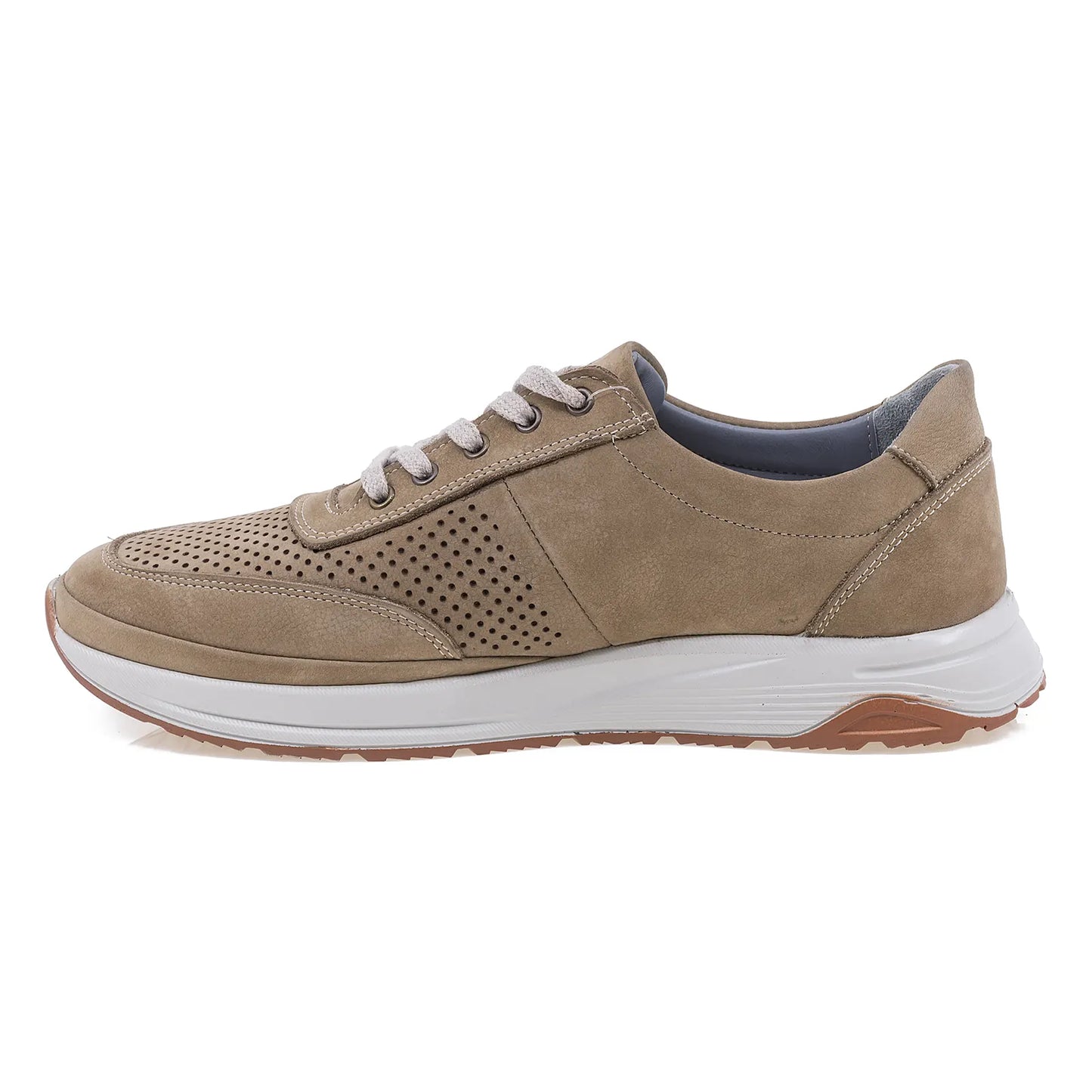 Pantofi barbati casual Goretti din piele nabuc B68-835SAND taupe-2