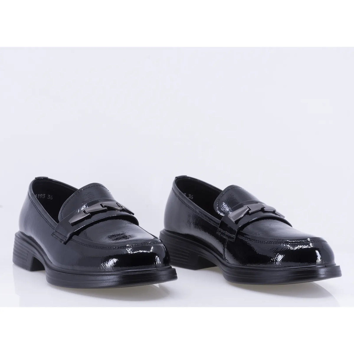 Pantofi dama casual Anna Viotti piele lacuita D111-6193 negri