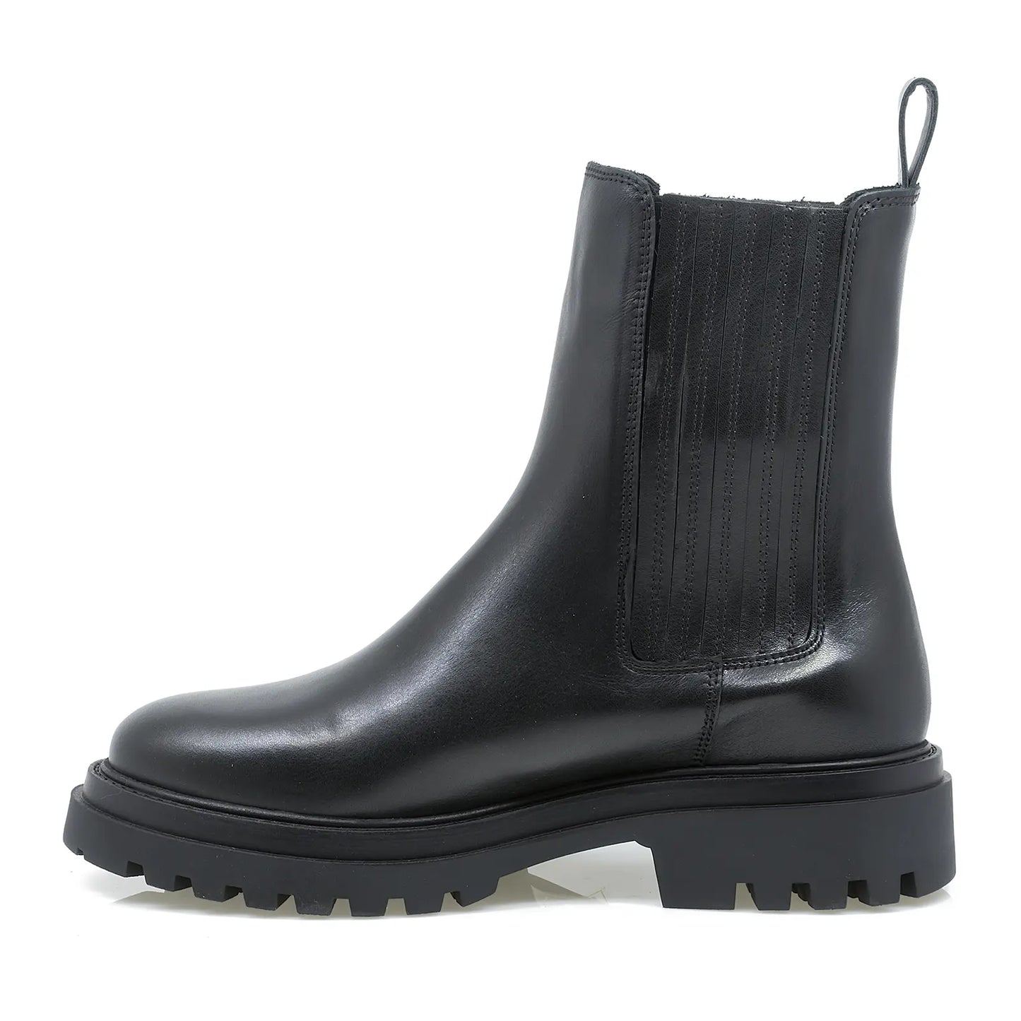 Ghete dama Anna Viotti din piele naturala D15-1082 negru-2