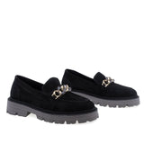 Pantofi Dama Casual Anna Viotti Piele intoarsa D12-484 negru