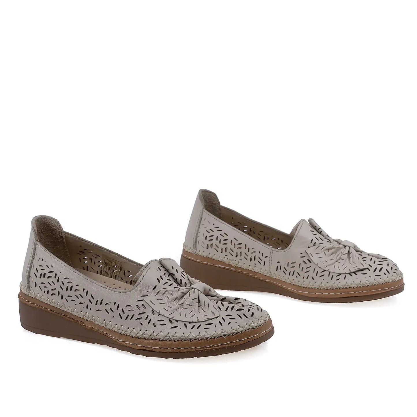 Pantofi Dama Casual Anna Viotti Piele naturala D27-04158 bej