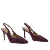 Pantofi dama eleganti Anna Viotti piele intoarsa D105-B149D-270-W113 bordo