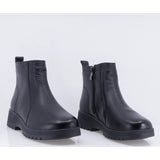 Ghete dama casual Anna Viotti piele naturala D111-5F98202-1 negre