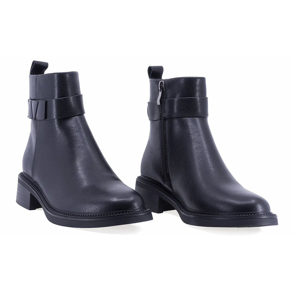 Ghete dama casual Sole piele naturala 09 negre