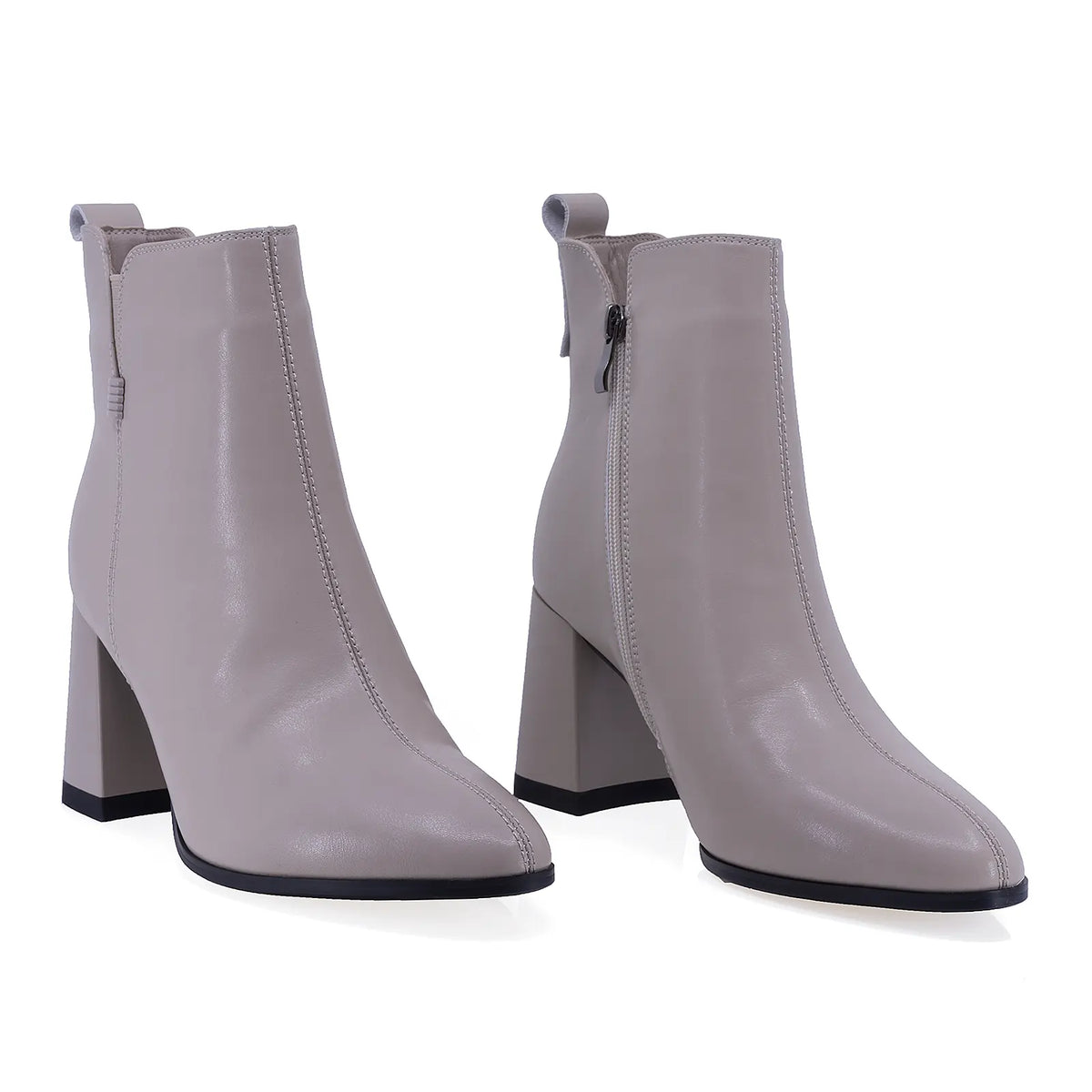 Botine dama elegante Anna Viotti piele naturala D106-M572-Q478-3 bej