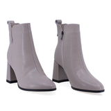 Botine dama elegante Anna Viotti piele naturala D106-M572-Q478-3 bej