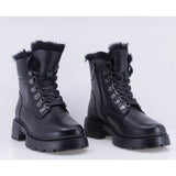 Ghete dama casual Anna Viotti piele naturala D111-5E10672-1 negre