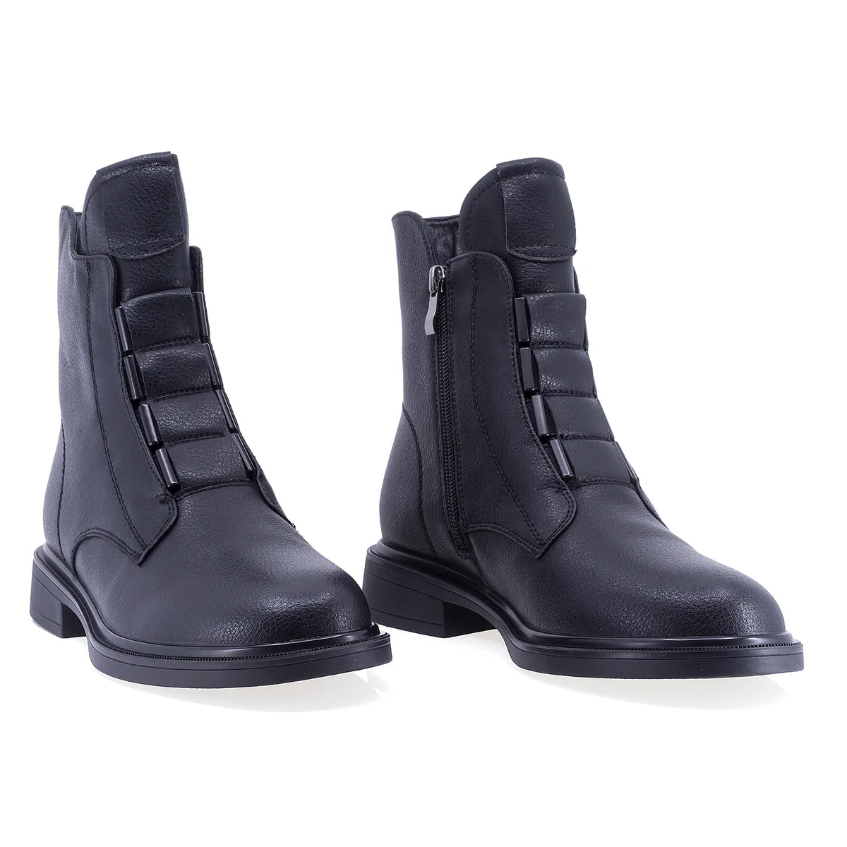 Ghete dama casual Sole piele naturala 01 negre