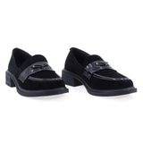 Pantofi dama casual Anna Viotti piele intoarsa D112-GAW2516 negri