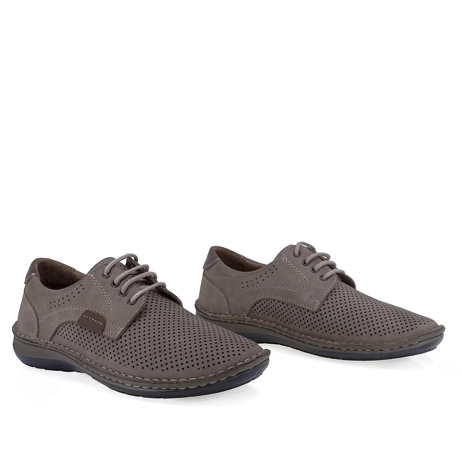 Pantofi barbati casual Goretti piele nabuc B36-9506-1 gri