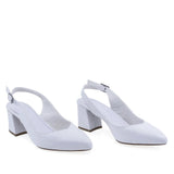 Pantofi dama eleganti Anna Viotti  piele naturala D34-24118 albi