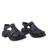 Sandale dama casual Anna Viotti piele naturala D22-S494 negre