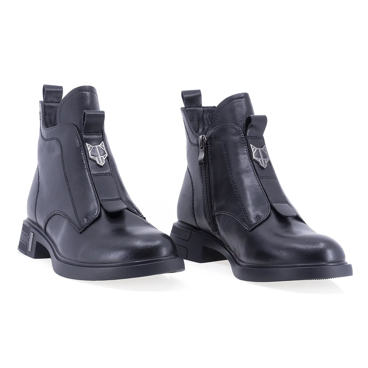 Ghete dama casual Sole piele naturala 07 negre