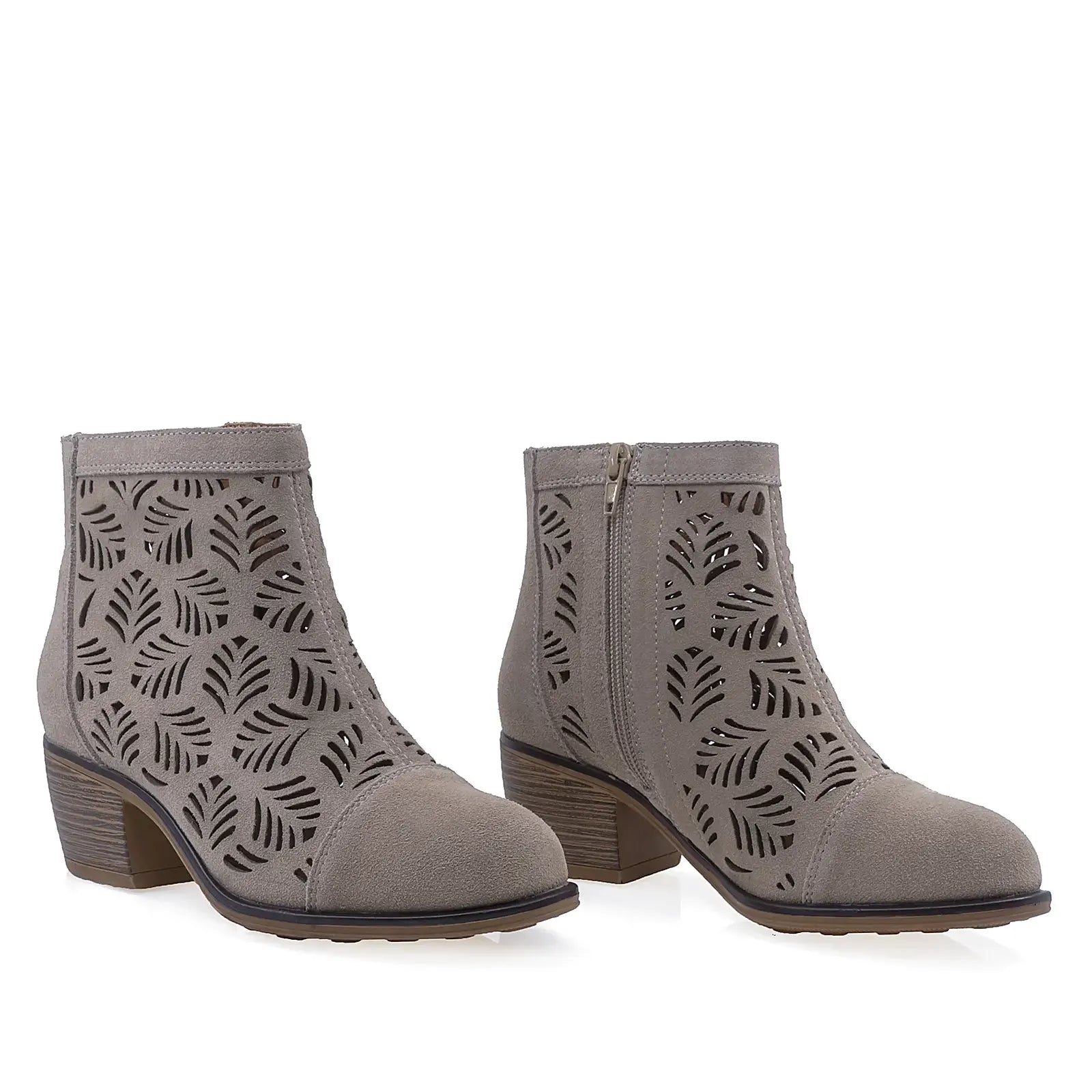Ghete Dama de vara Casual Anna Viotti Piele intoarsa D116-2600-01R bej