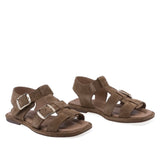 Sandale dama casual Anna Viotti piele intoarsa D75-29626 coniac