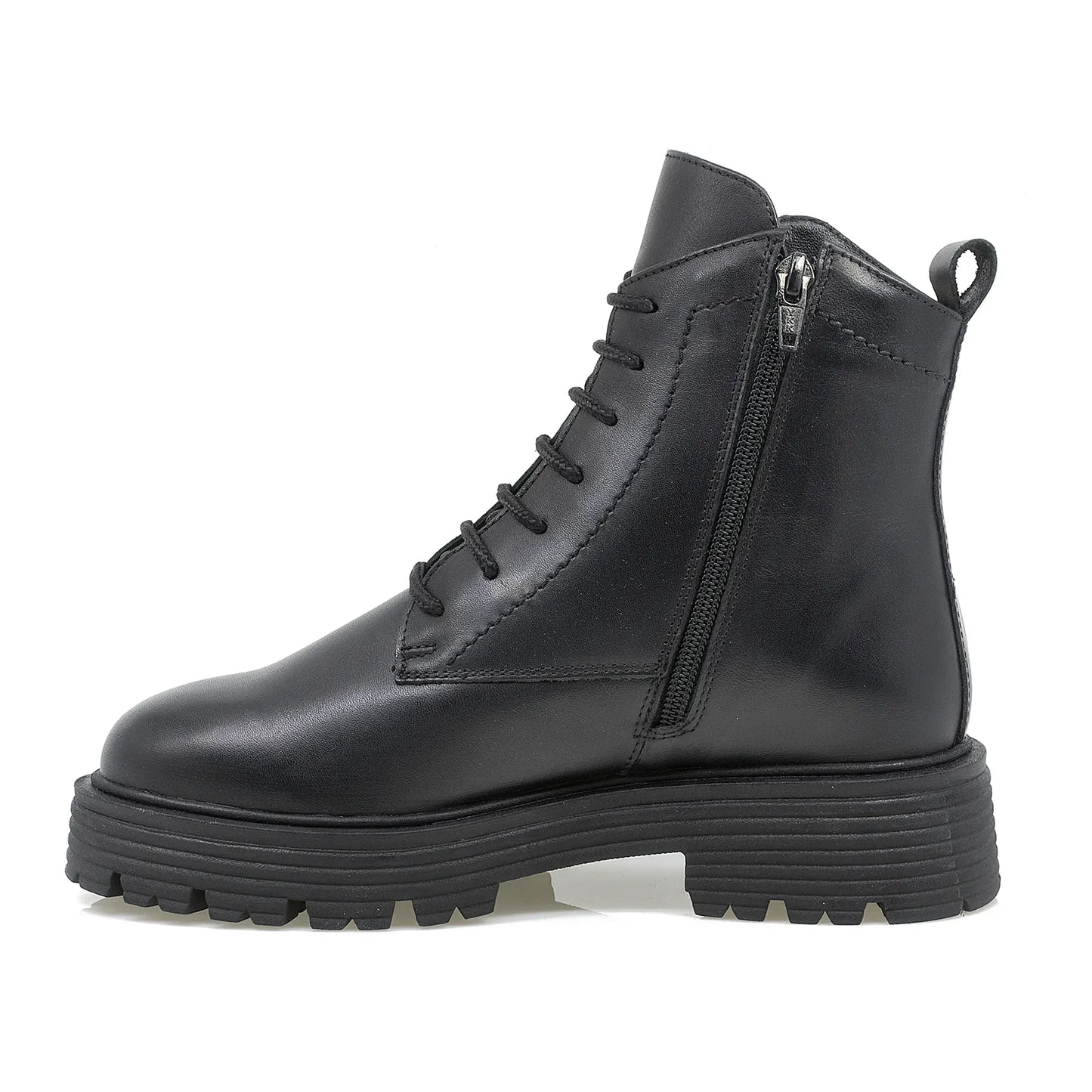 Ghete dama Anna Viotti din piele naturala D 44-4604 negru-2