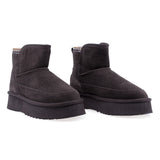 Ghete dama casual Anna Viotti piele intoarsa D114-JRGB001-1 maro