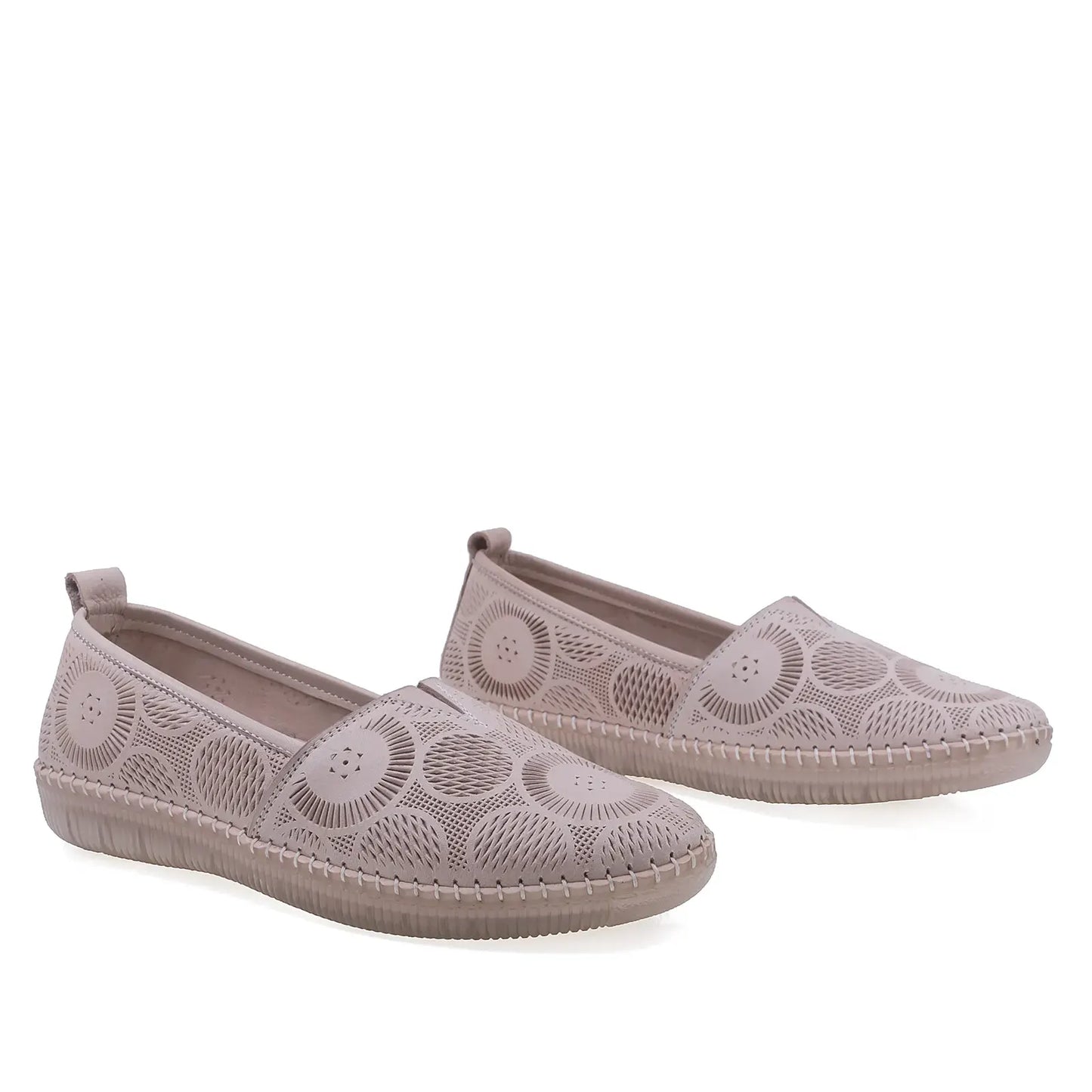 Pantofi Dama Casual Anna Viotti Piele naturala D43-07 pudra