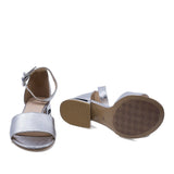 Sandale dama casual piele naturala D2143 argintii