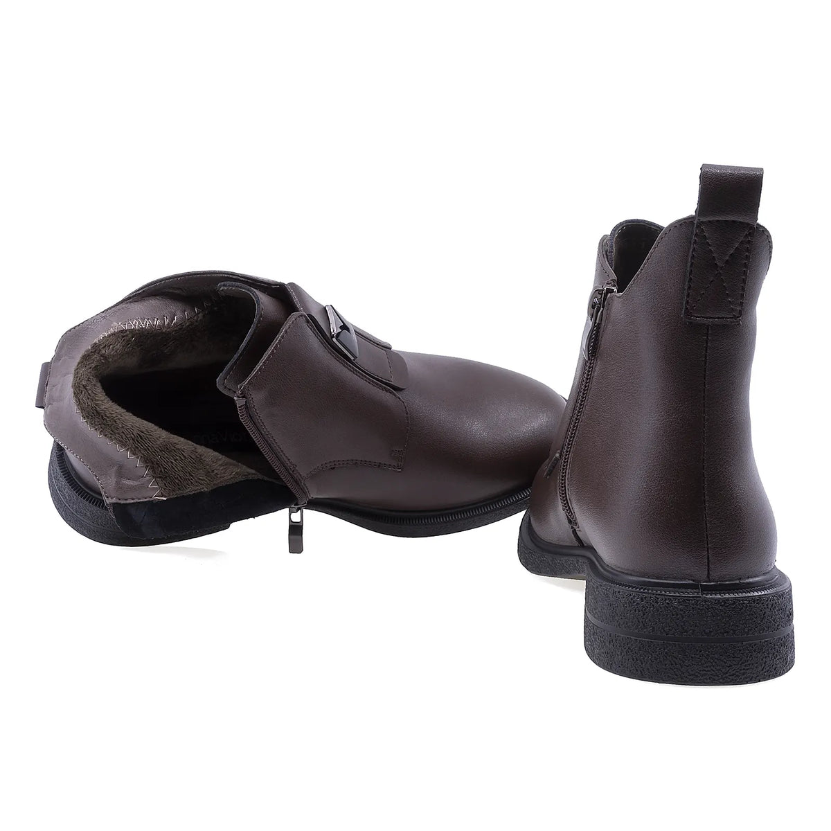 Ghete Dama Casual Anna Viotti Piele Naturala D111-B30058 maro