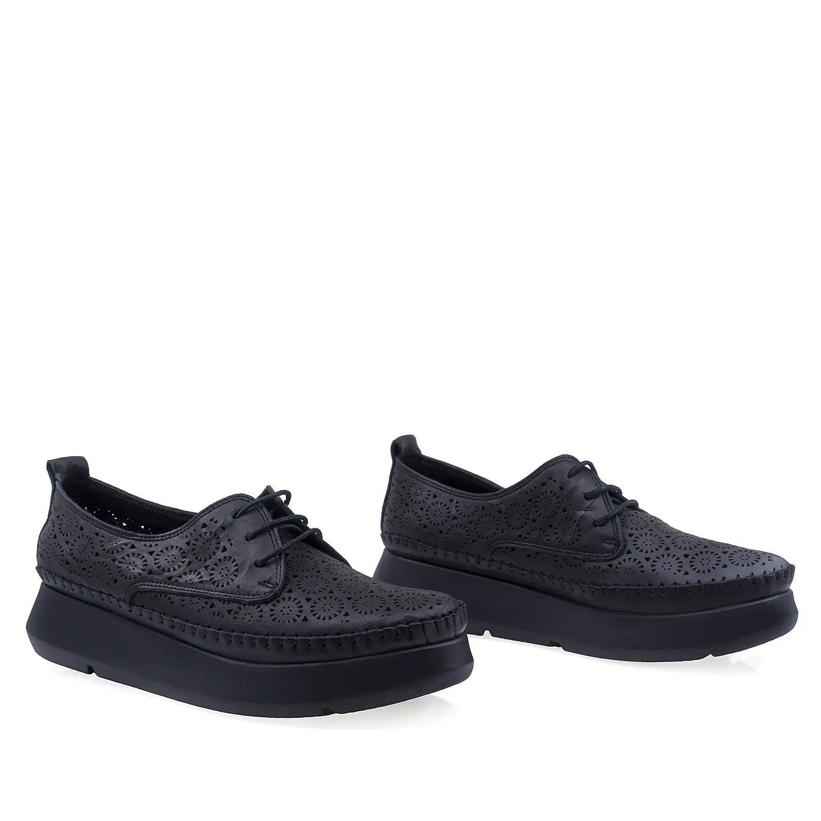 Pantofi Dama Casual Anna Viotti Piele naturala D43-53-L17 negru