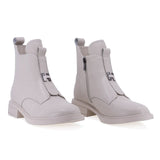Ghete dama casual Anna Viotti piele naturala D106-F11851-T6152-2 bej