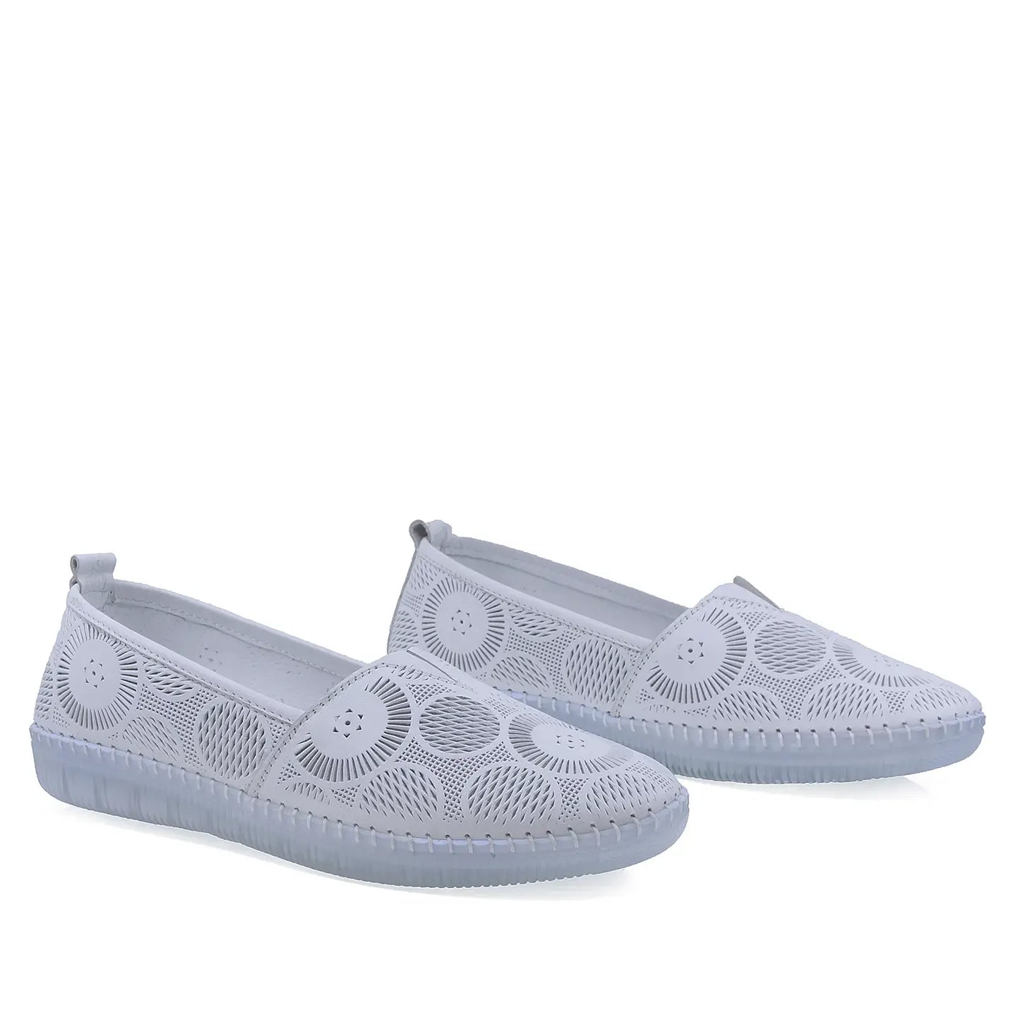 Pantofi Dama Casual Anna Viotti Piele naturala D43-07 alb