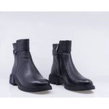 Ghete dama casual Anna Viotti piele naturala D111-26AW31-1 negre