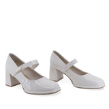 Pantofi dama eleganti Feeling piele lacuita D91295 alb