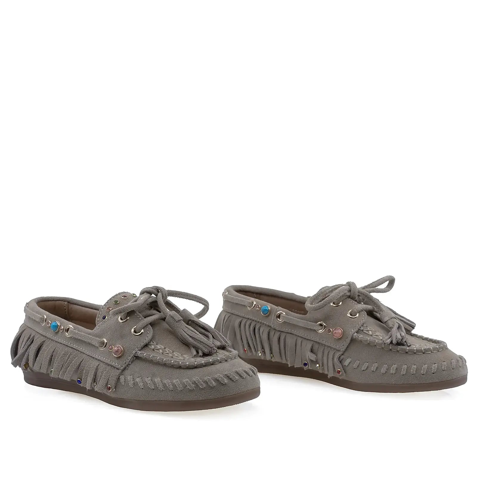 Pantofi Dama Casual Anna Viotti Piele intoarsa D116-2657-11R gri
