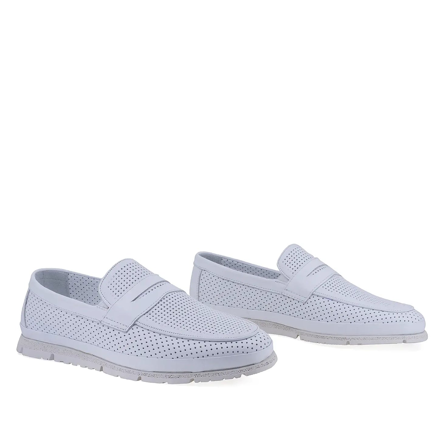 Pantofi barbati casual Goretti piele naturala B67-223 alb