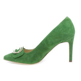 Pantofi dama Guban din piele intorsa D 1454 verde-2