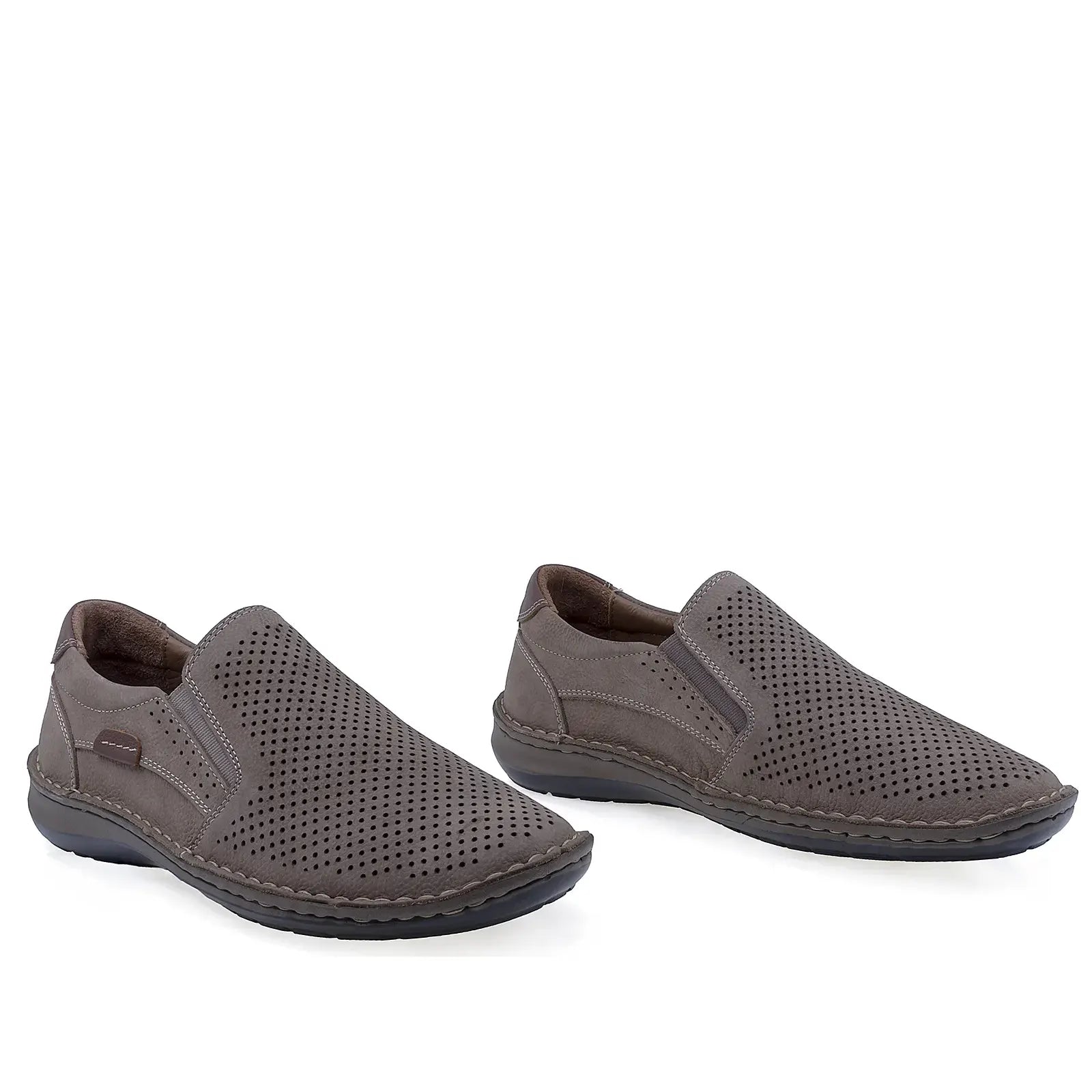 Pantofi barbati casual Goretti piele nabuc B36-9505-1 gri