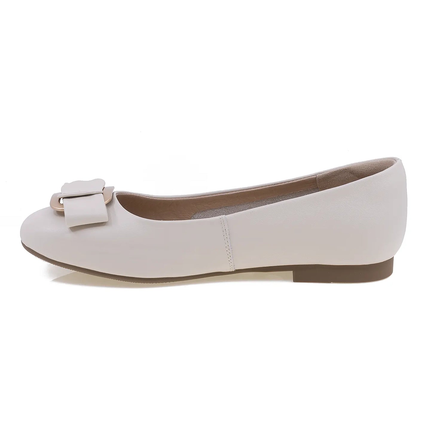 Balerini dama din piele naturala Anna Viotti D102-302 off white-2