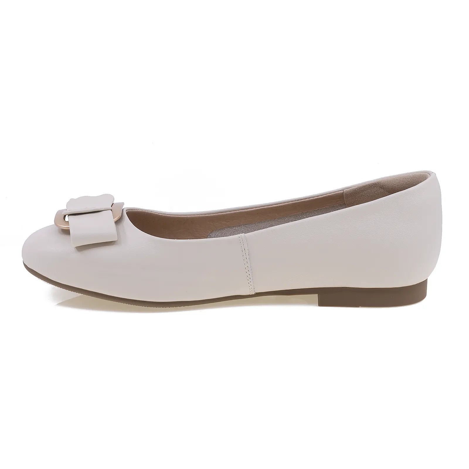 Balerini dama din piele naturala Anna Viotti D102-302 off white-2