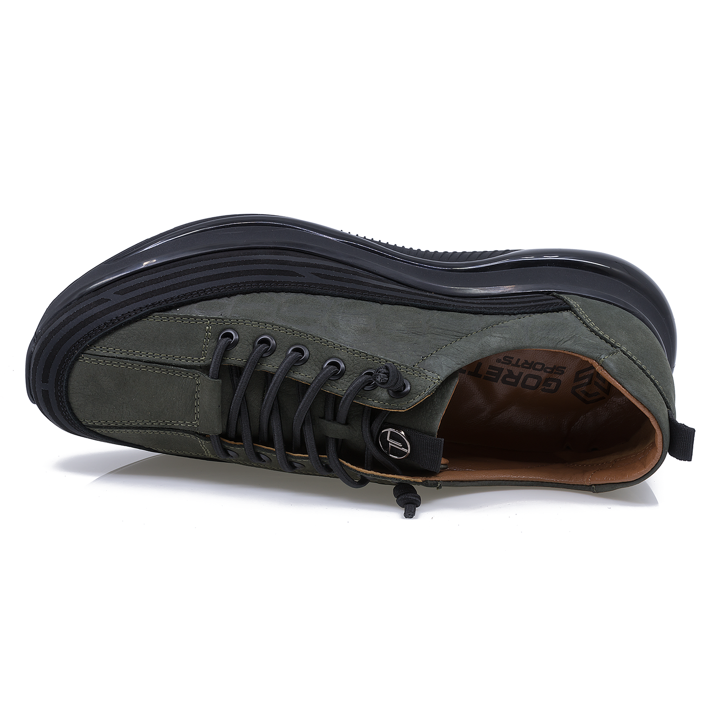 Pantofi barbati casual Goretti din piela naturala B67-2402 kaki