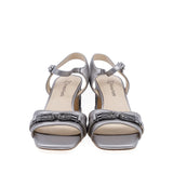 Sandale dama elegante Anna Viotti piele naturala D106-RD1167A96 argintiu